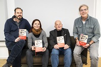 Abbildung der vier Herausgeber*innen Katja Angenent, Matthias Engels, Alfons Huckebrink und Frank Lingnau der Anthologie "Mehr als Kohle, Kirche, Kiepenkerl. 1250 Jahre Westfalen"