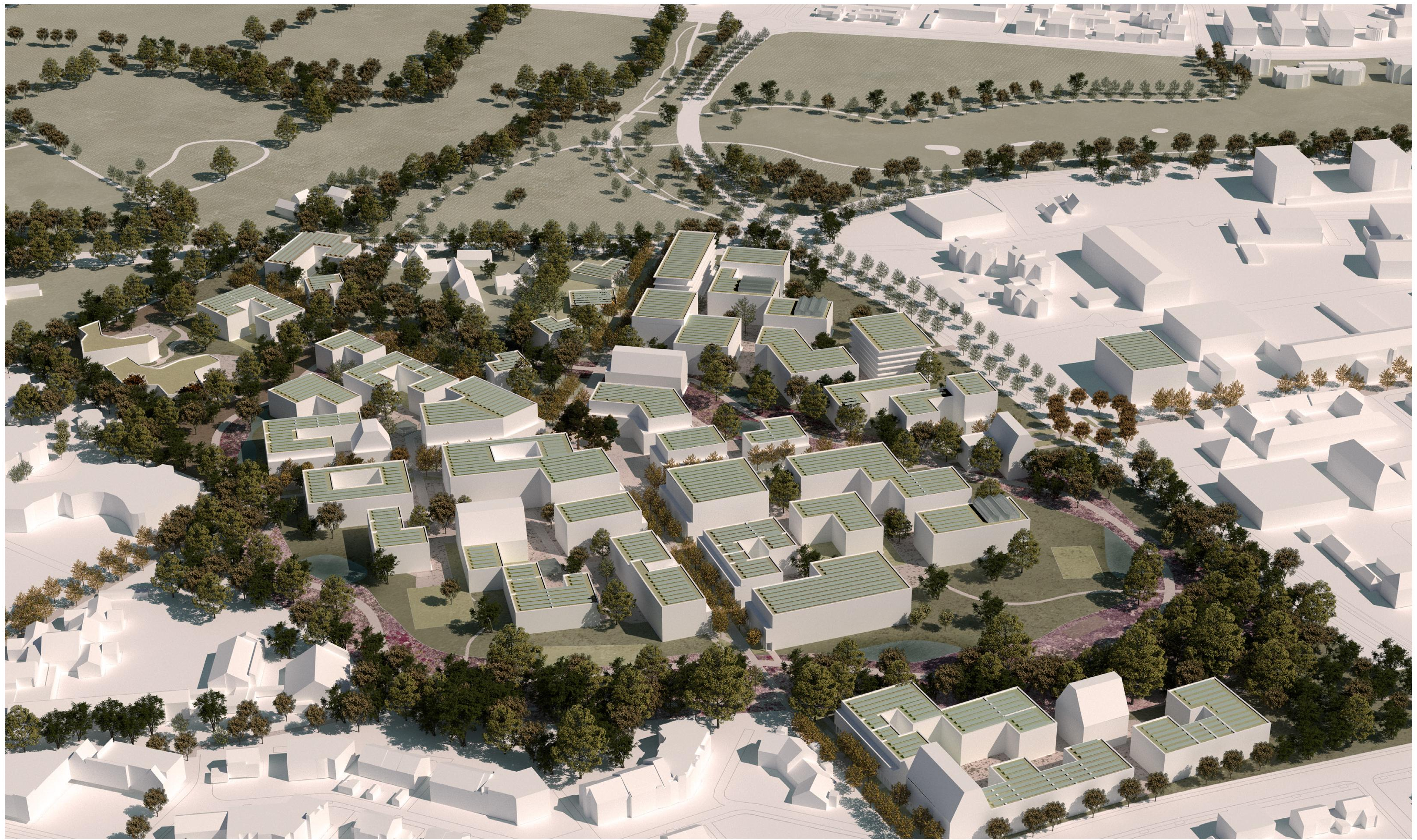 Städtebaulich-landschaftsplanerischer Entwurf des Planungsteams WELPvonKLITZING Architekten und Stadtplaner (Braunschweig), GTL Michael Triebswetter (Kassel), Dipl.-lng. Gajowski GmbH, (Baunatal)