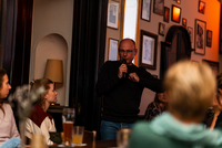 Prof. Dr. Jens Haberkamp referiert im Hotel Galactica