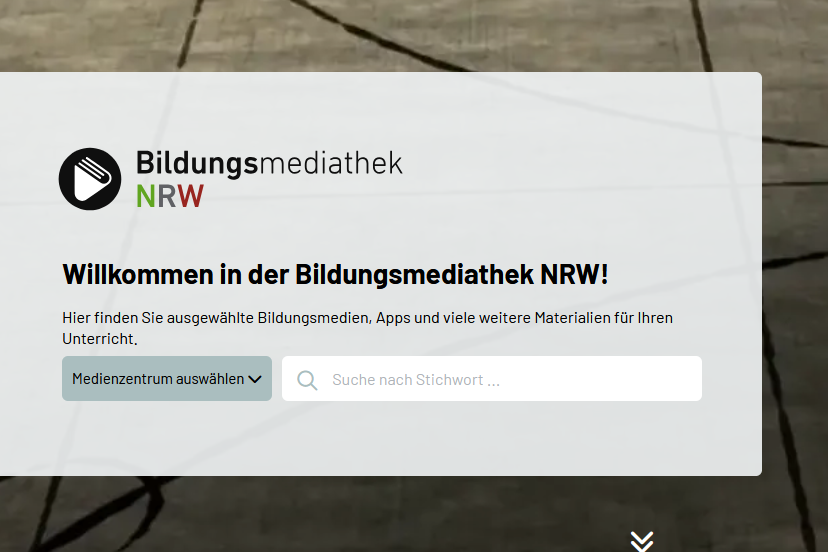Screenshot der Bildungsmediathek NRW