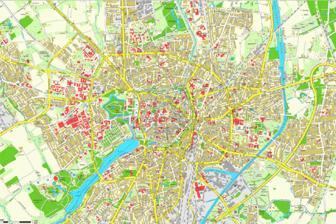 Abbildung: Ein Beispiel aus dem GIS, der Stadtplan