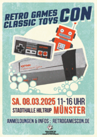 RetroGamesCon mit ClassicToysCon am 08. März 2025, 11 – 16 Uhr