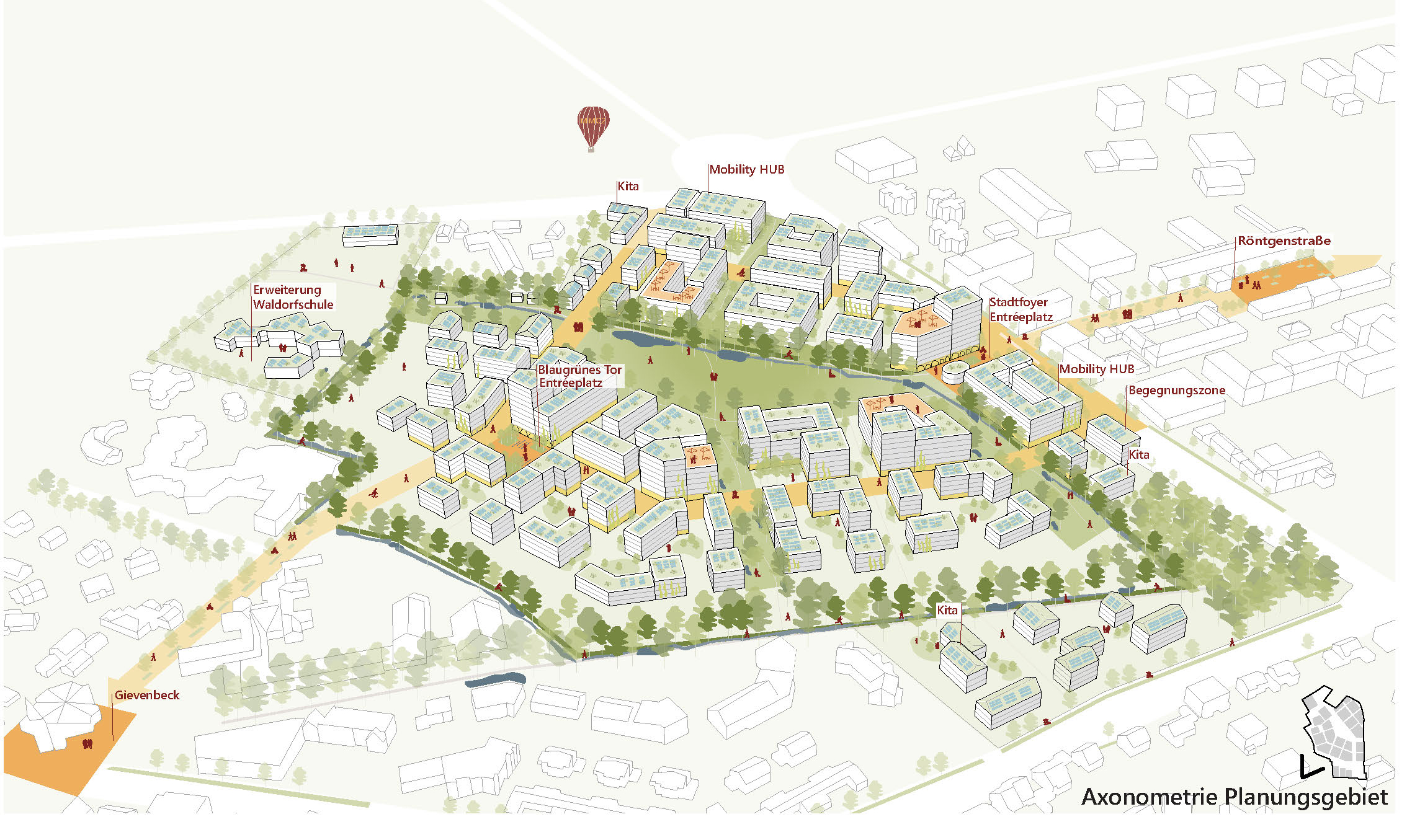 Städtebaulicher-landschatfsplanerischer Entwurf der Planungsgemeinschaft Albert Wimmer ZT-GmbH (Wien), Knollconsult Umweltplanung ZT GmbH (Wien), ZT-Büro Zeleny Infrastrukturplanung (Traismauer)