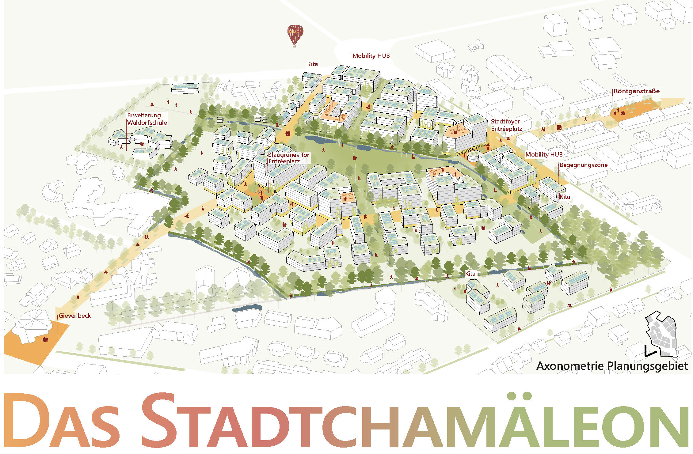 Städtebaulicher-landschatfsplanerischer Entwurf der Planungsgemeinschaft Albert Wimmer ZT-GmbH (Wien), Knollconsult Umweltplanung ZT GmbH (Wien), ZT-Büro Zeleny Infrastrukturplanung (Traismauer)