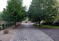 Schloss Steinfurt in Burgsteinfurt - Zufahrt hinter der Vorburg