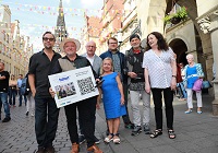 Auf Spurensuche mit Boerne und Thiel - Vorstellung der QR-Code-Aktion mit den Schauspielern des Tatorts aus Münster und dem Oberbürgermeister auf dem Prinzipalmarkt