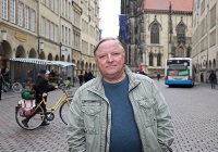 Axel Prahl auf dem Prinzipalmarkt in Münster