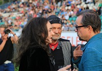 Jubiläums-Tatort-Open-Air-Premiere - am 30.8.2022 im Preußenstadion in Münster, Mechthild Großmann, Claus D. Clausnitzer, Jan Josef Liefers