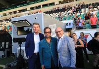 Jubiläums-Tatort-Open-Air-Premiere - am 30.8.2022 im Preußenstadion in Münster, , Jörg Schönenborn, Jan Josef Liefers, Markus Lewe