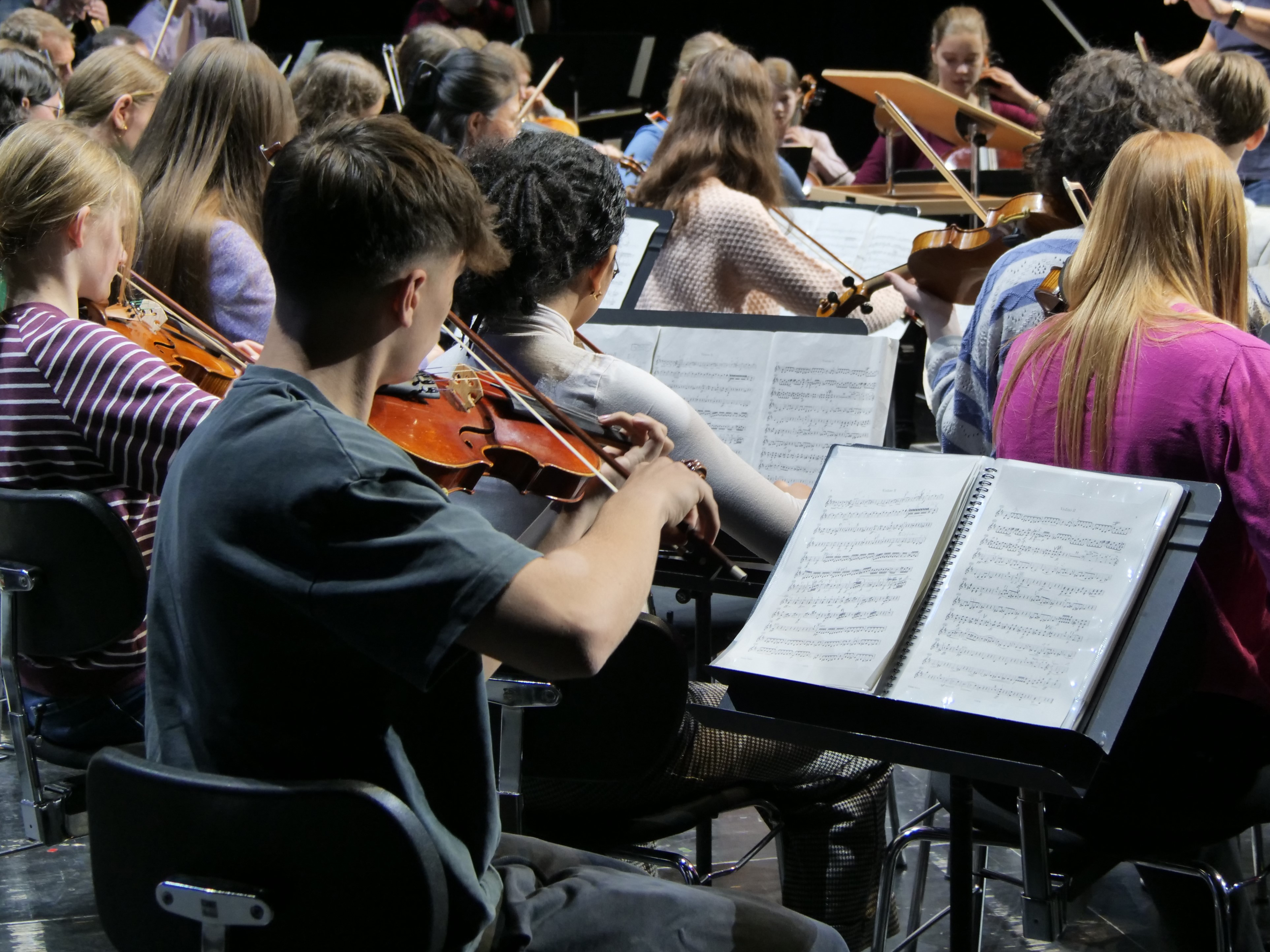 Musikschüler bei einem Konzert