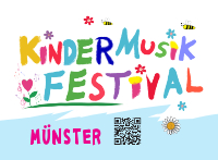 Das Logo des Kindermusik-Festivals Münster 2024 mit Schriftzug