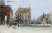 Postkarte mit einer Darstellung des Platzes am Mauritztor