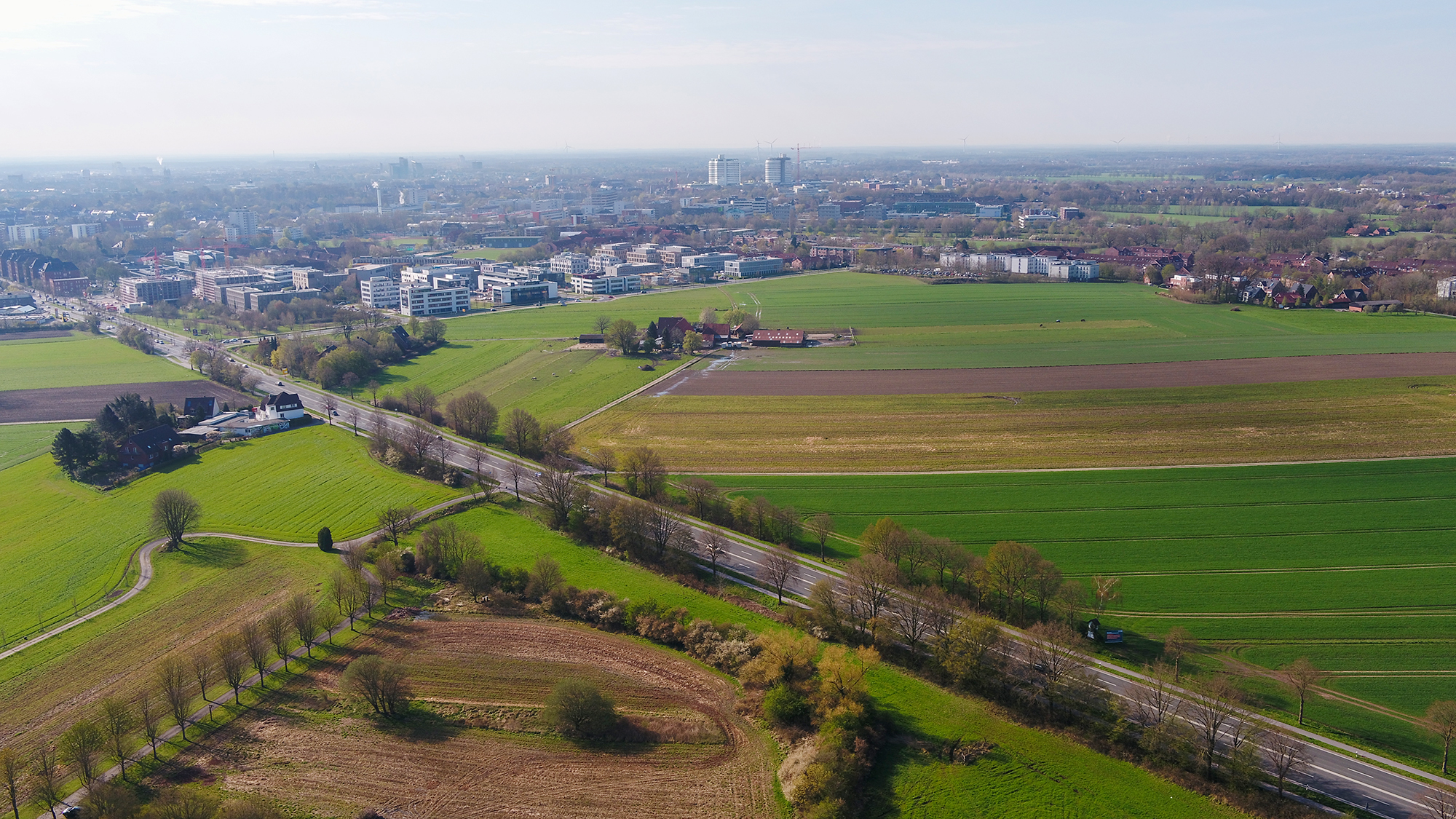 Luftbild Münster Modell Quartiere