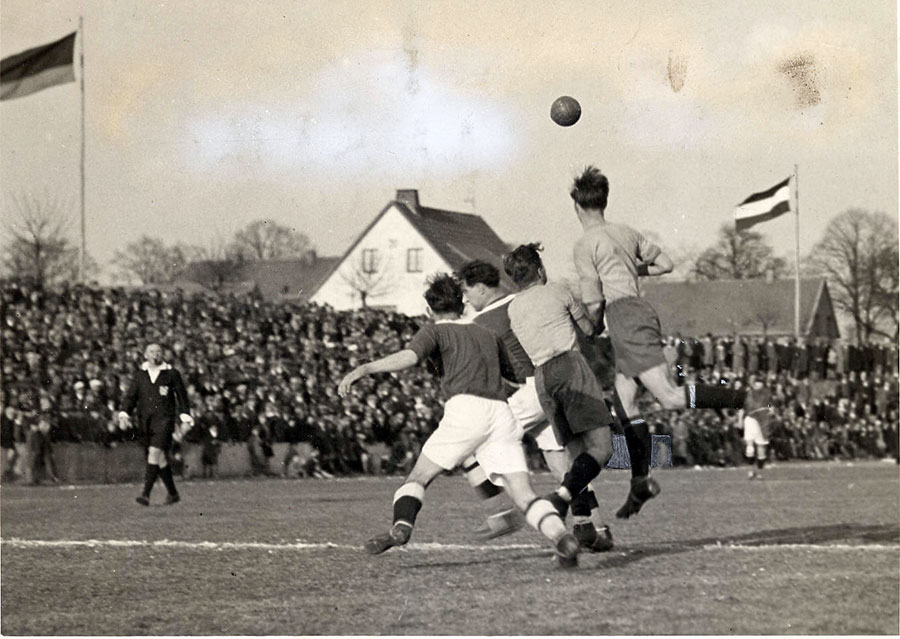 Spielszene im Preußenstadion