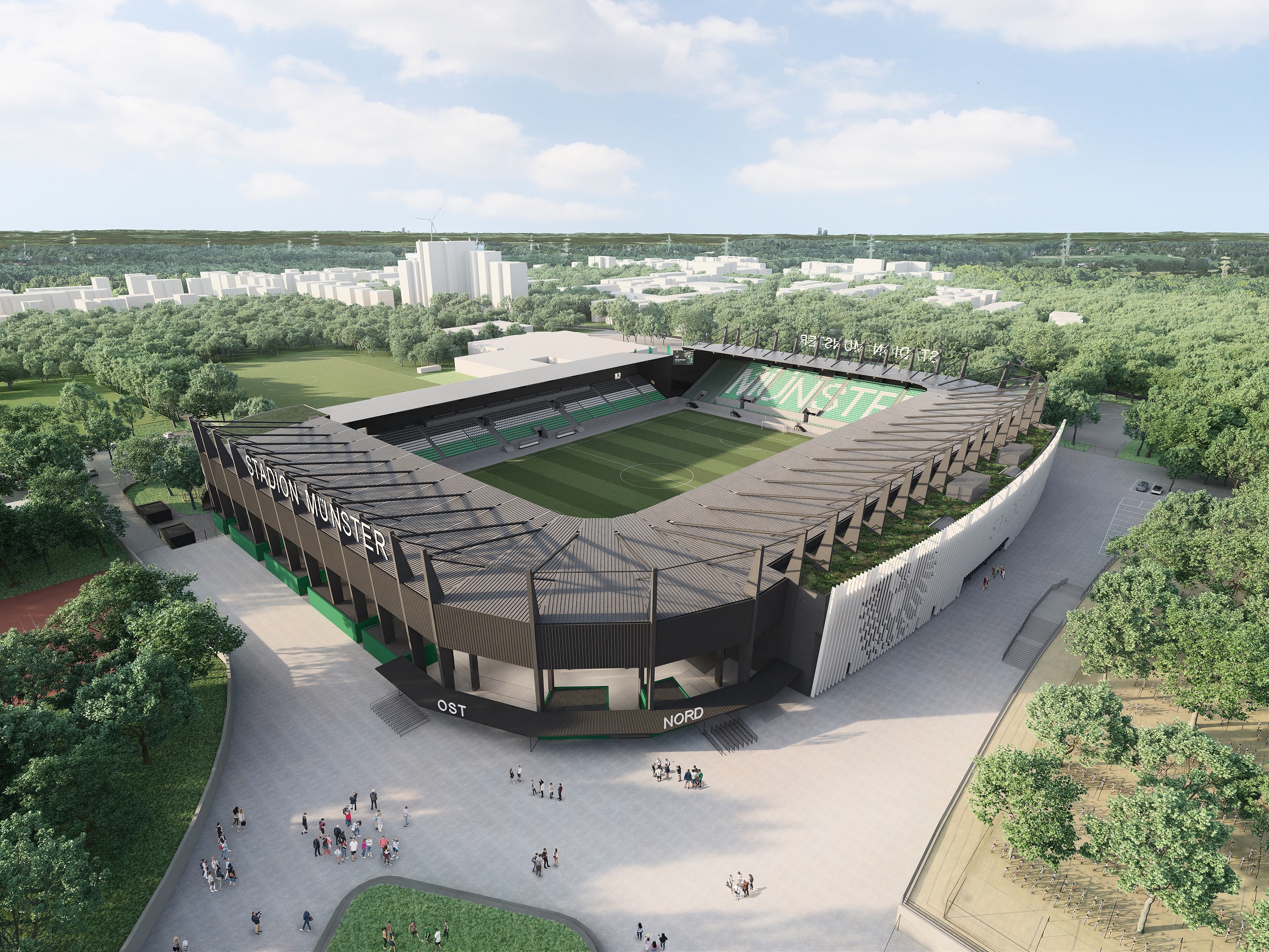 Entwurf des neuen Preußenstadions